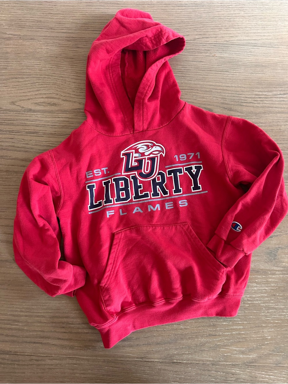 Champion Liberty Flames Boys Hoodie Red Youth S 6-7
